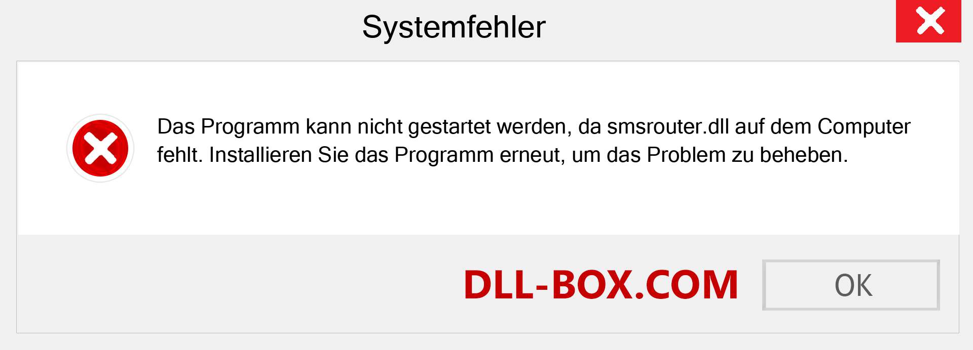 smsrouter.dll-Datei fehlt?. Download für Windows 7, 8, 10 - Fix smsrouter dll Missing Error unter Windows, Fotos, Bildern